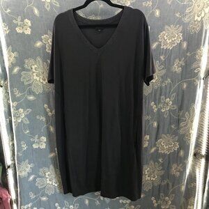 J. Jill wearever collection charcoal gray t-shirt dress with pockets size XL